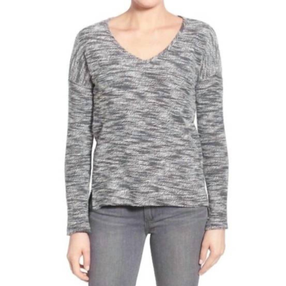 Paige Martine Slouchy V-Neck Knit Sweater Size M